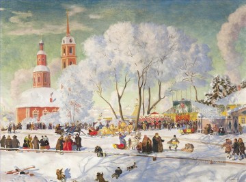  Boris Malerei - Shrovetide 1920 Boris Michailowitsch Kustodiew